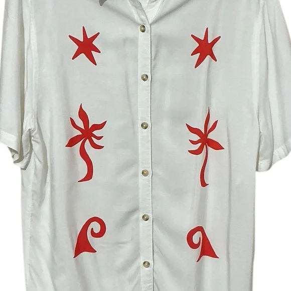 BILLABONG On Vacation Shirt S 23” P2P White $70 Retail NWOT - Picture 6 of 13